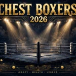 Richest boxers 2026 — championship belts, boxing gloves and money in a boxing ring